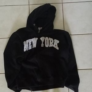New York hoodie with zip front